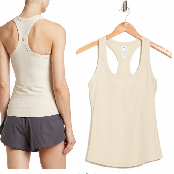 90 DEGREE BY REFLEX Ribbed Racerback Tank Top - Picture 2 of 3